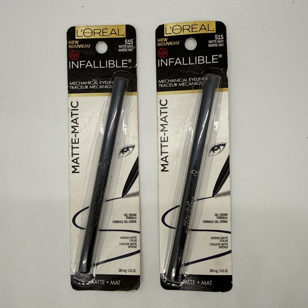 2x L'Oréal Paris Infallible Matte-Matic Mechanical Eyeliner #515-Matte Navy